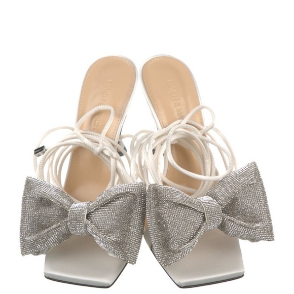 Mach & Mach | Nicole Crystal Bow Heeled Sandal - Picture 3 of 7